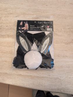 Black And White Bunny Accessory Kit By Leg Avenue #2059 Brand New 