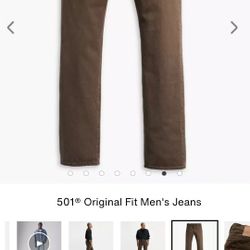Levis 501 Brown 36x30