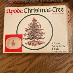 Spode Christmas Tree Open Vegetable Dish - Set Of 2 
