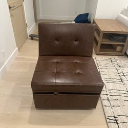 Chair ottoman and bed 