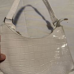 Chic Croc-Print Hobo White Bag Women's 