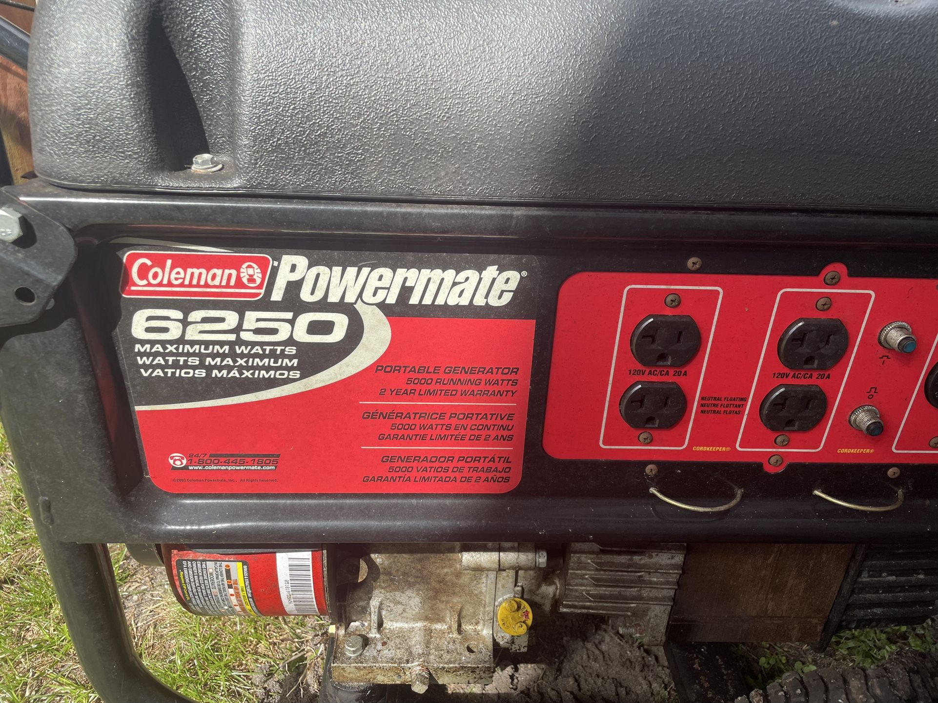 Coleman Powermate 10 Hp 6250 W Generator Make An Offer
