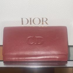 Christian Dior long double flap wallet