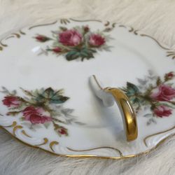 Rossetti Handled Antique Rose Dish 
