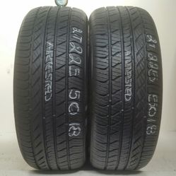 2 Tires 225 50 18 Kumho Ecsta 4x like new no repairs