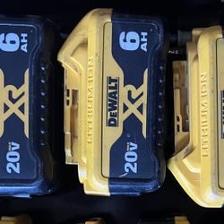 3x 20v 6ah Dewalt Battery Power Tools Dewalt XR