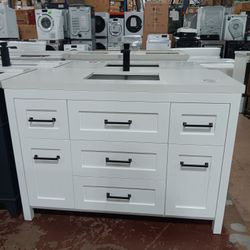 48inch Bathroom Vanity With Quartz Top And Sink Included
