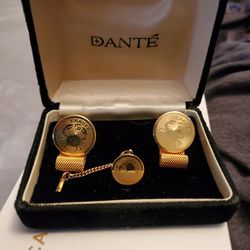 Dante Gold Plated Cuff Link Set
