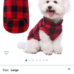 Fleece Plaid Dog Sweater