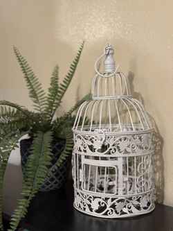 Vintage Style Decorative Bird Cage | Farmhouse / Shabby Chic Decor