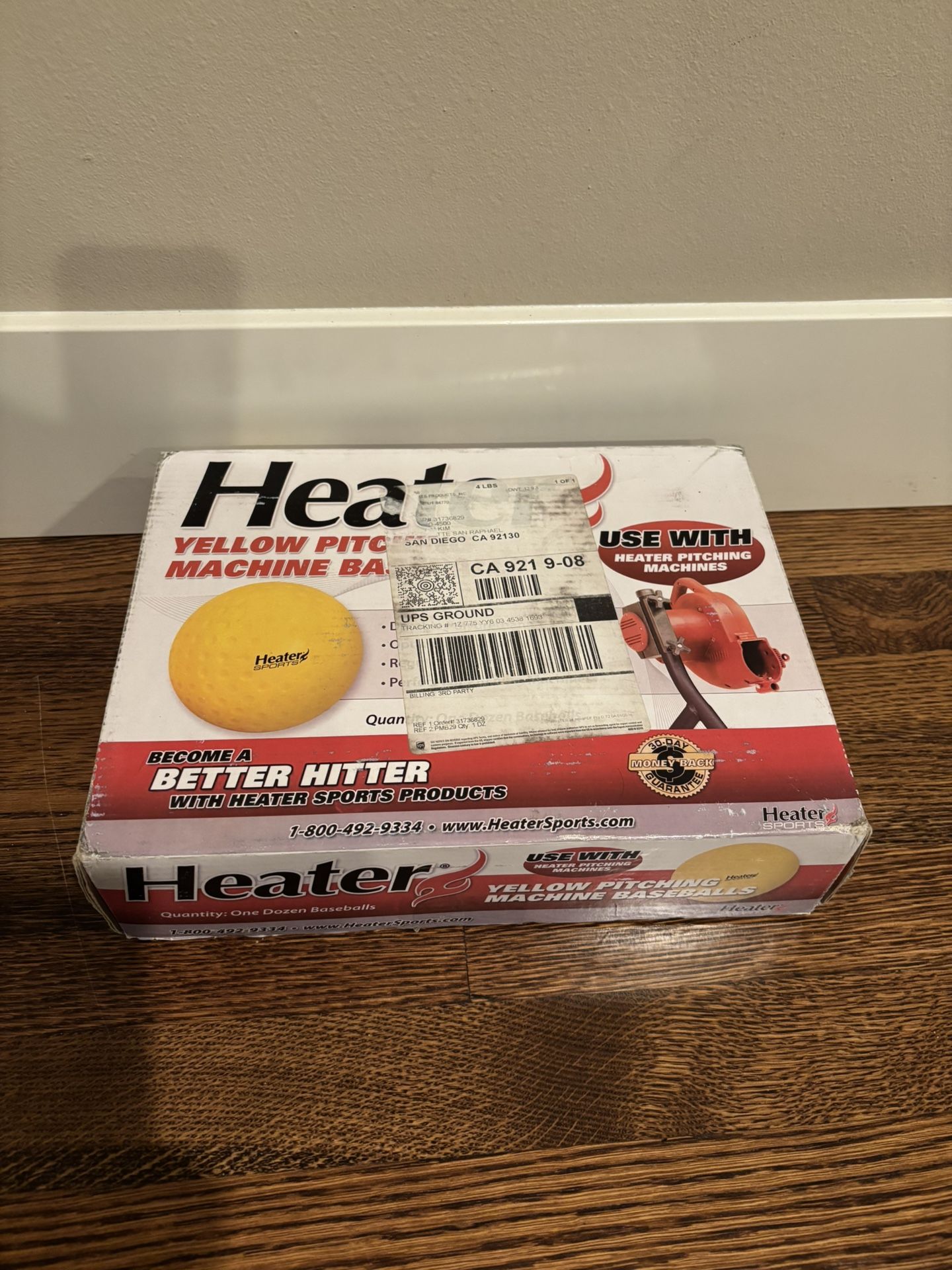 Heater Yellow Pitching Machine Balls – 12-Ball Set (Brand New / Open Box)