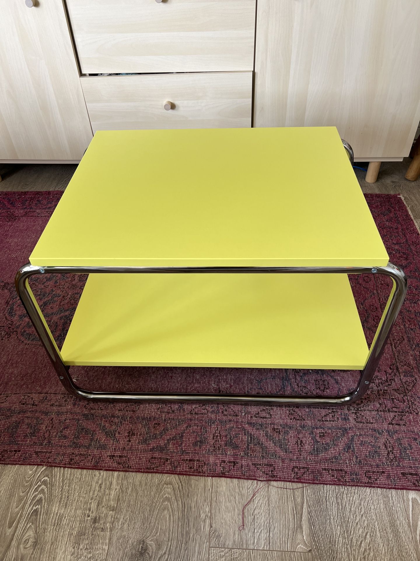 Ikea Baggboda light yellow side coffee table