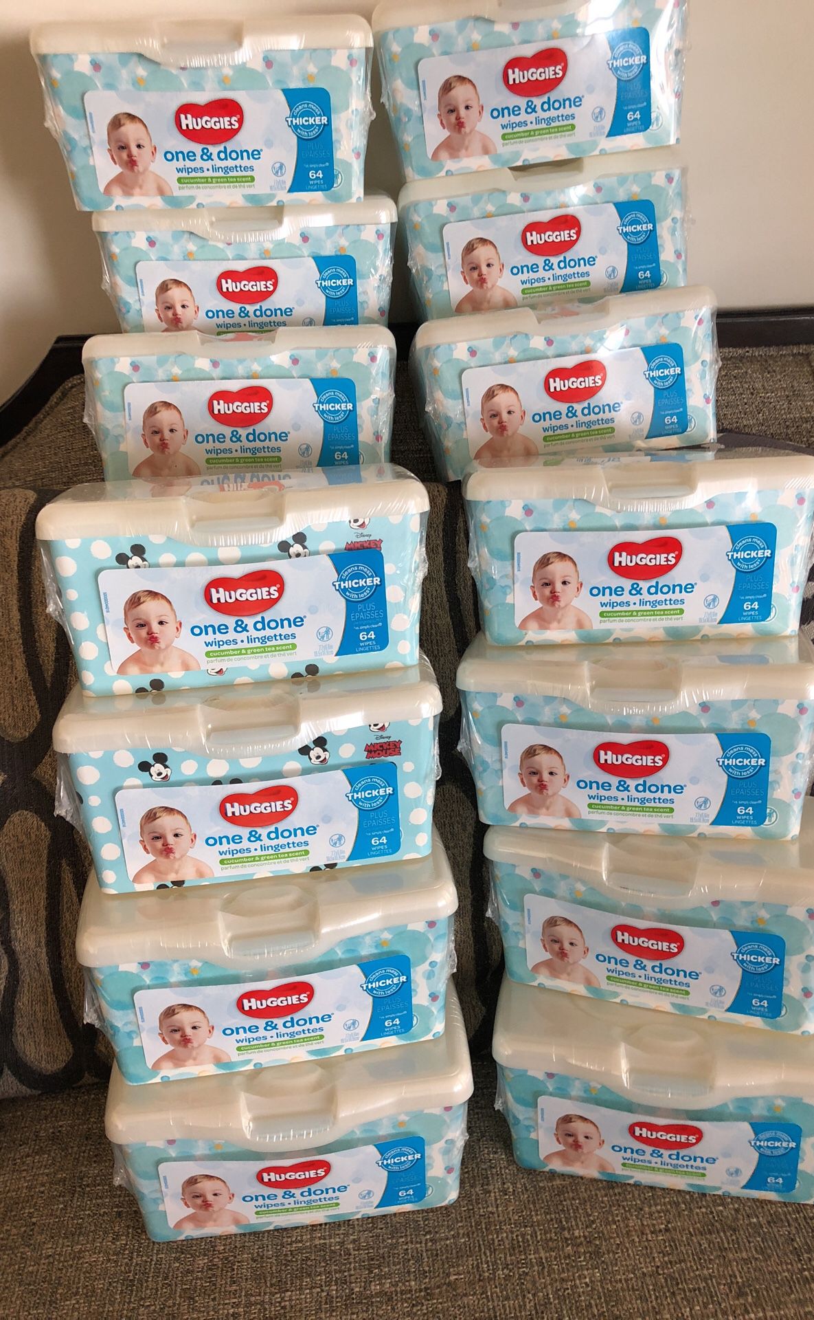 14 Packs of Huggies Wipes. Please see all the pictures and read the description