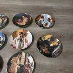 Gone With The Wind Plates And 50 Year Anniversary Portrait, Dated And Signed 