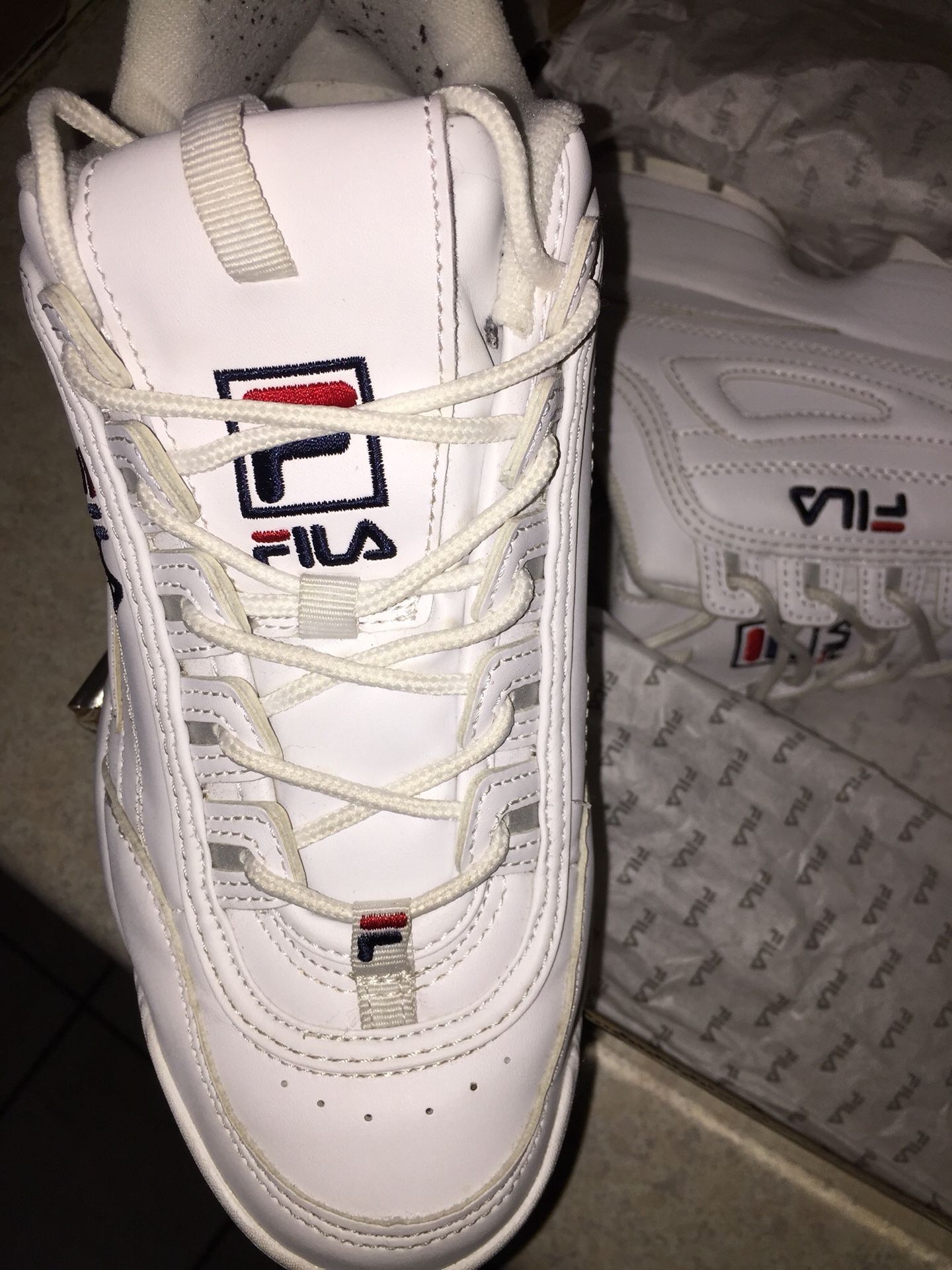 fila disruptor white gum sole