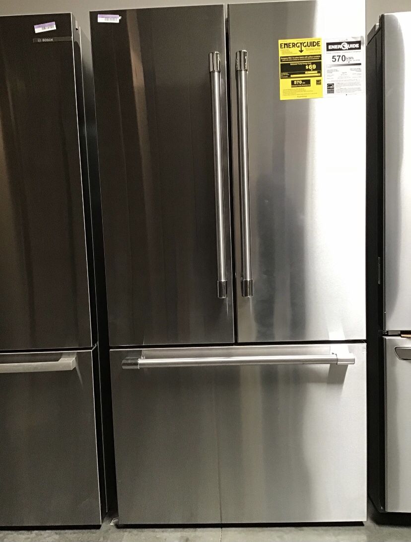BOSCH REFRIGERATOR 800-SERIES FRENCH DOOR BOTTOM MOUNT 36” STAINLESS STEEL B36CT81SNS