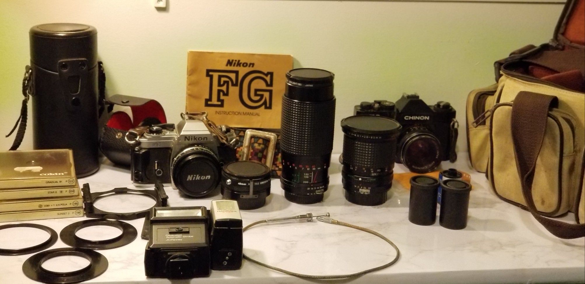 Nikon manual camera with three lenses for Sale in Long Beach, CA - OfferUp