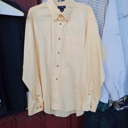 Ivy crew Classic Yellow Button-down Dress Shirt Dress Casual 