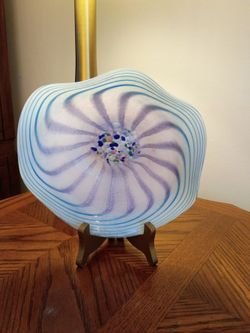 Art Glass Decorative Dish- Swirl Dockyard, Bermuda