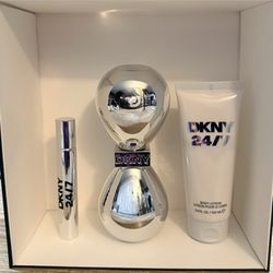 New DKNY 24/7 Perfume With Lotion And Travel Size Spray 