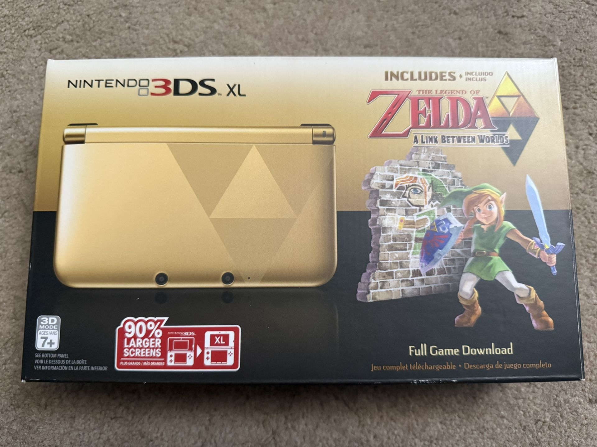 NEW Nintendo 3DS XL The Legend of Zelda A Link Between Worlds Limited Edition Gold Sealed SELL/TRADE