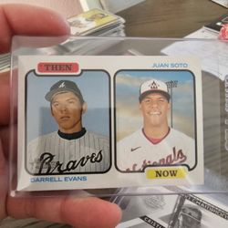 Juan Soto '22 Topps Heritage Then & Now Insert Baseball Card 