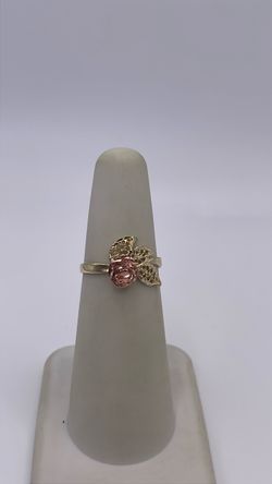 14k gold rose flower ring