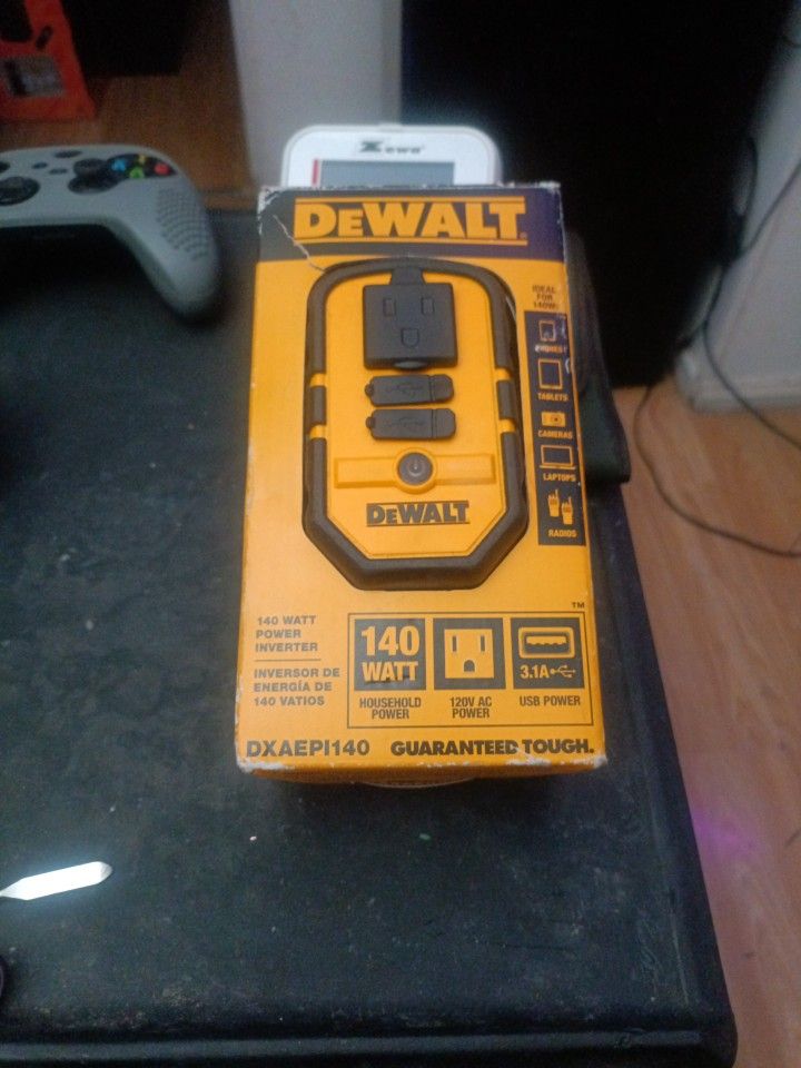 Power inverter 140 Watts DEWALT brand for sale