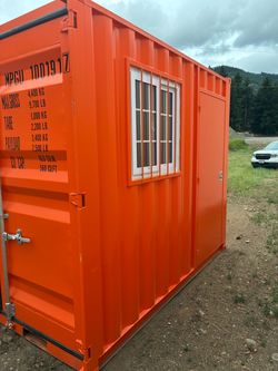 10 foot office style Shipping Container delivered
