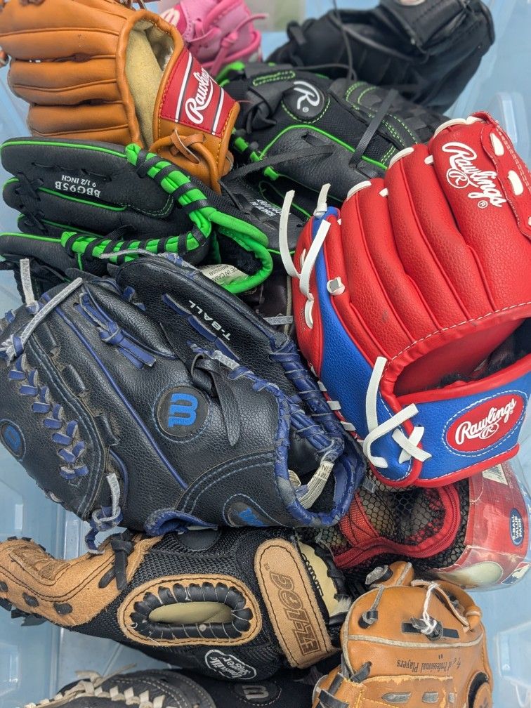 Baseball.T Ball Gloves... $15. 2 For $20