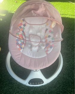 Pink Baby Bouncer Rocker with Canopy
