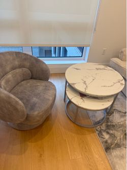 Small couch and 2 coffee tables