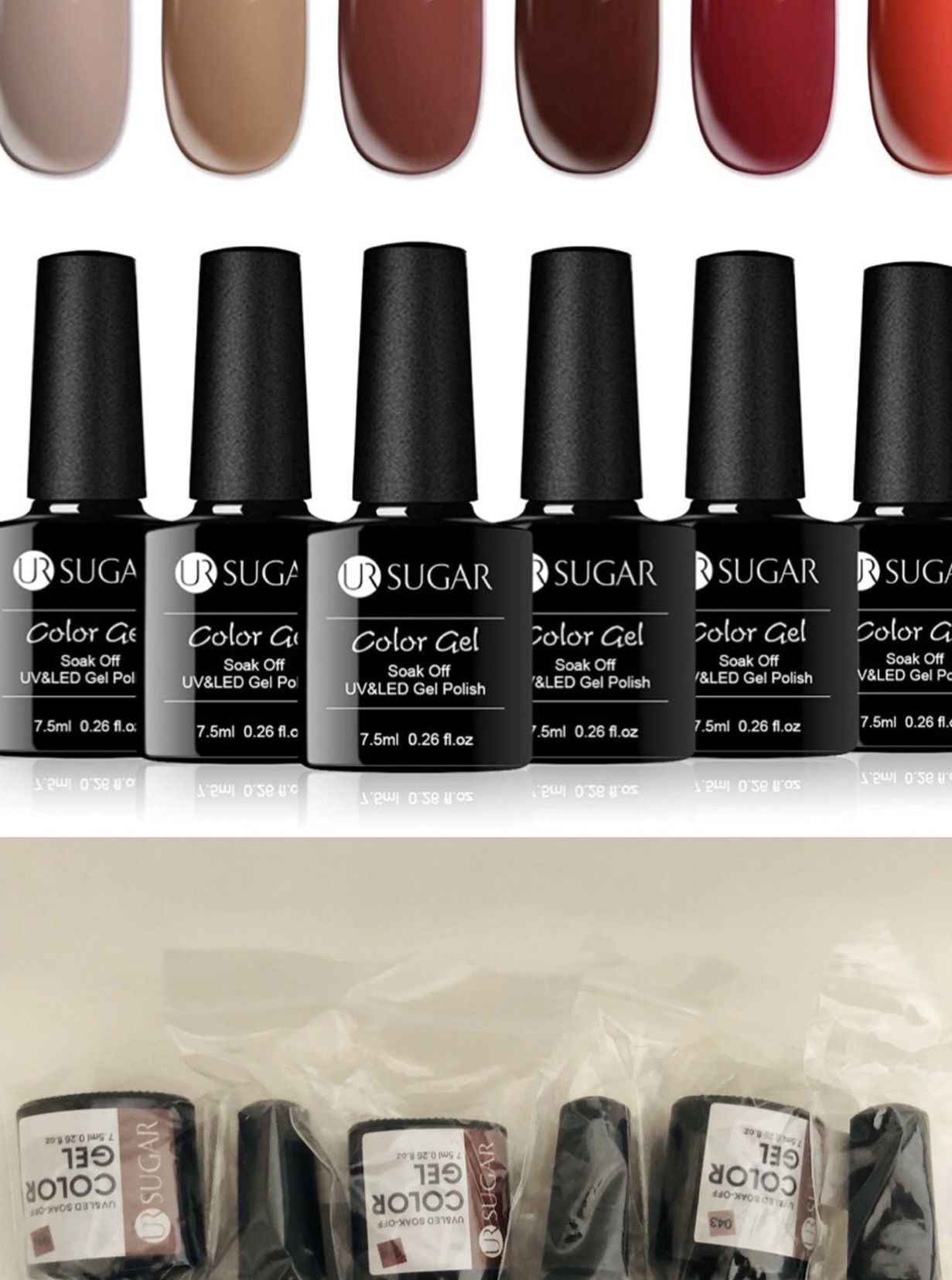 Brand new 6 Bottles Fall Winter Color Gel Nail Polish Set for(pick up only)