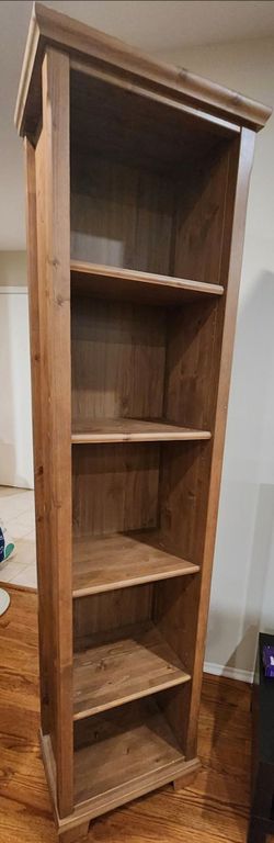 Narrow size Bookcase brown, walnut effect
