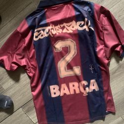 Cactus Jack Travis Scott Fc Barcelona Football Vintage Retro Cactus Jack 