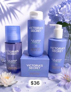 Victoria's Secret Blue Jasmine Water Lily 3-Piece Set