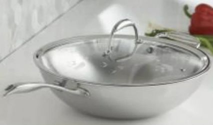 Princess house 5705 stainless steel tri-ply stir fry pan