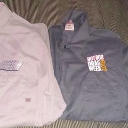 Lot Of 2 Highly Collectable Super Rare Button Up Factory Dickies 3XL Auto Collard Jersey Deal 