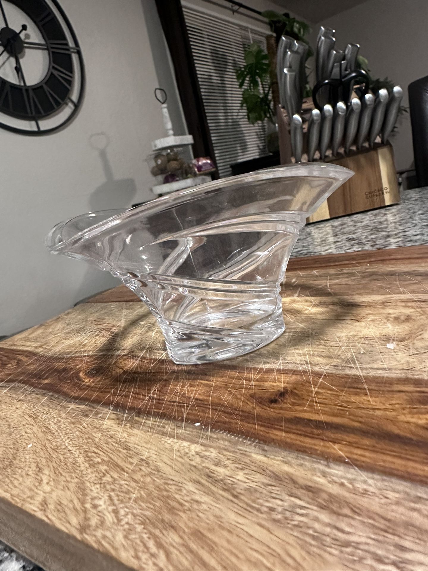 Vintage Marquis By Waterford Trillium Triangular Crystal Candy Dish