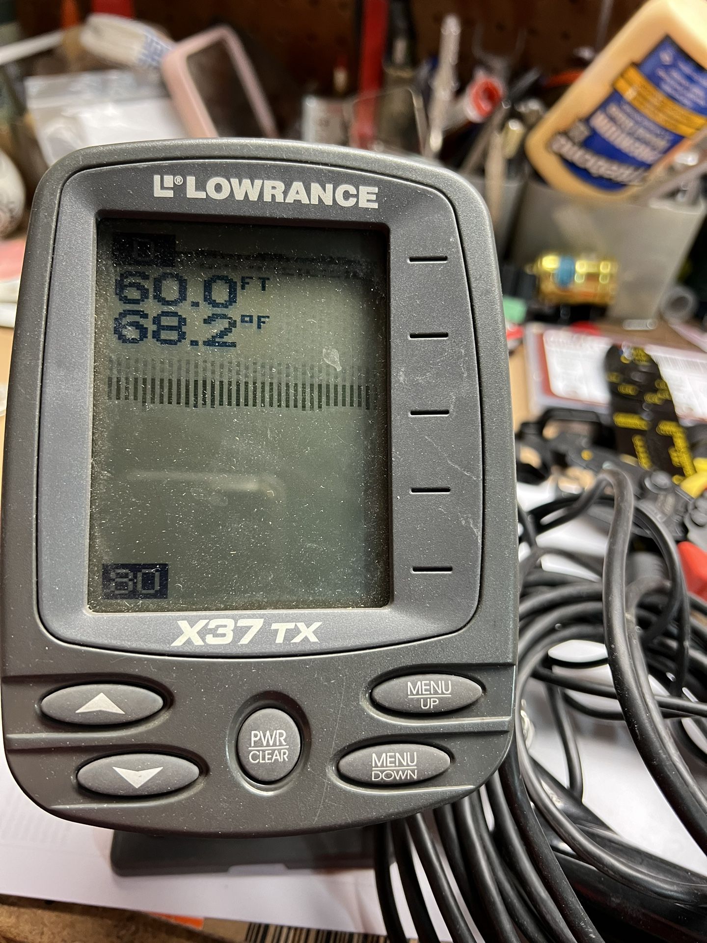 Lowrance X37 TX Depth/Fish Finder with Transducer