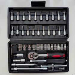 46pcs Complete Tool Kit Ratchet Sockets & Screwdrivers for Auto and Home Repairs BRAND NEW ⚒️ 🧰 🔧