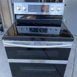 Samsung Electric Stove Stainless Steel Double Oven 