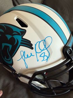 Luke Kuechly signed helmet