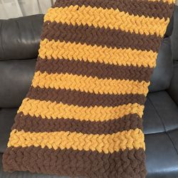 Fall Herringbone Chunky Knit Blanket/Throw/Lap Blanket
