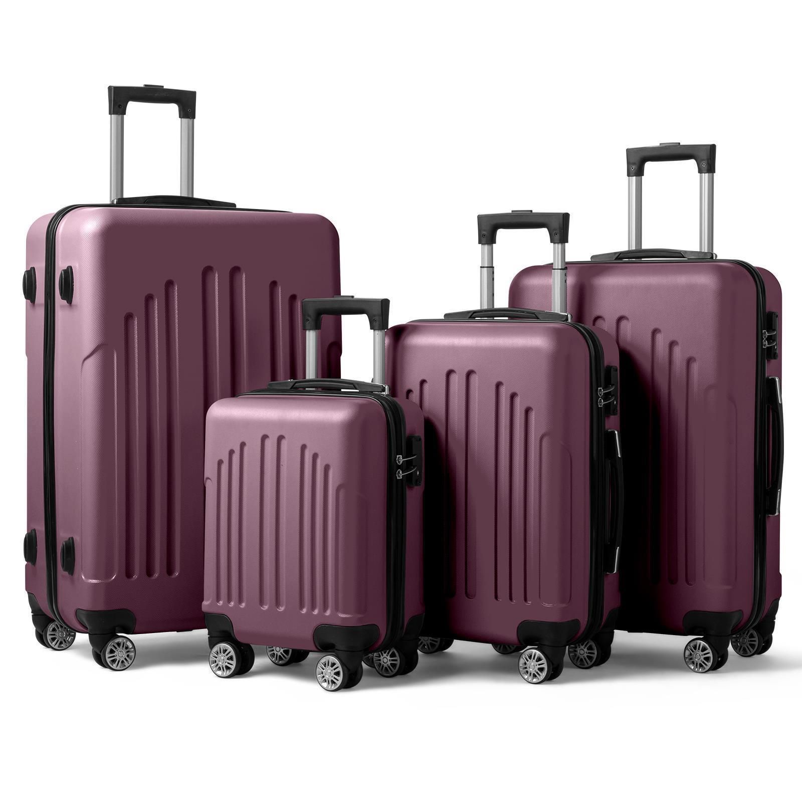 New! 4x Suitcase set. 16" 20" 24" 28" Multifunctional Luggage Capacity Suitcase TSA Lock