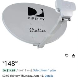 DIRECTV 3LNB SLIMLINE DISH (with Pole Stand)