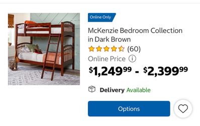 McKenzie Dark Brown Wood Bunk Bed