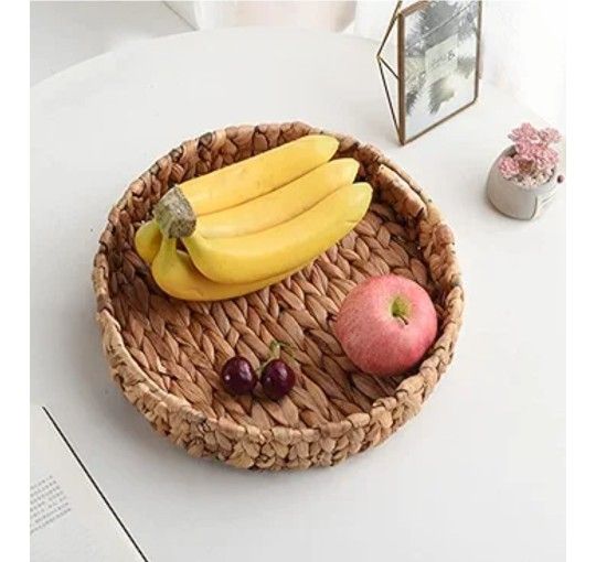 Woven Basket Fruit Basket Toy Storage Dresser Organizer Vintage Style Decor