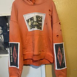 RED WASHED Daven Homme Hoodie M