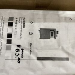 Beech Microwave Cart Storage 